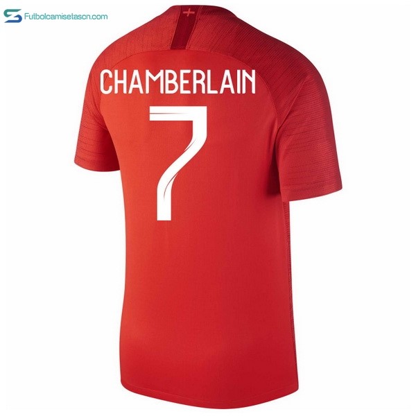 Camiseta Inglaterra 2ª Chamberlain 2018 Rojo